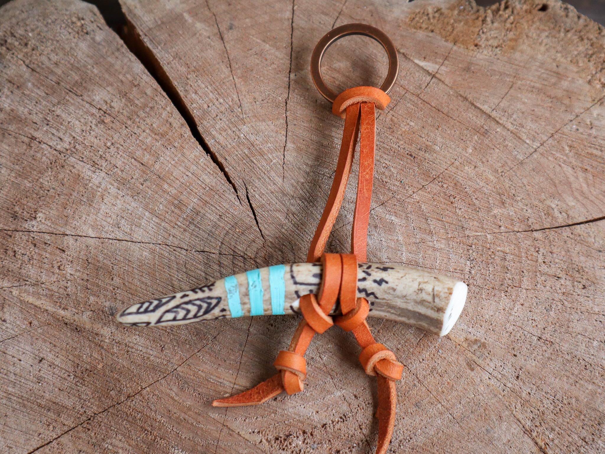 Elk Antler Key Chain 2/4