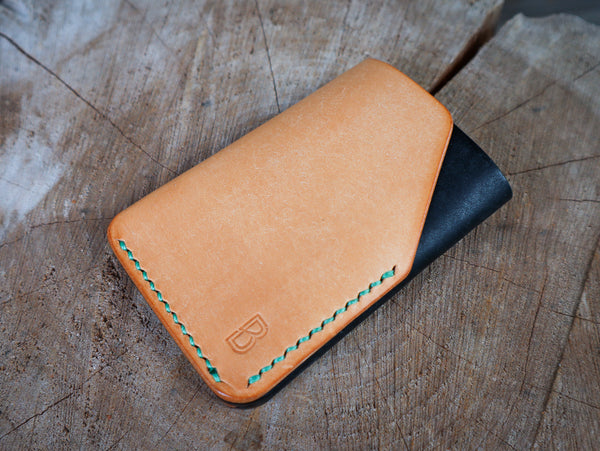 Russet Leather iPhone Full Cover Credit Card Case and Wallet. 